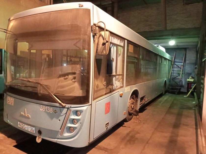 Горящий белорусский автобус