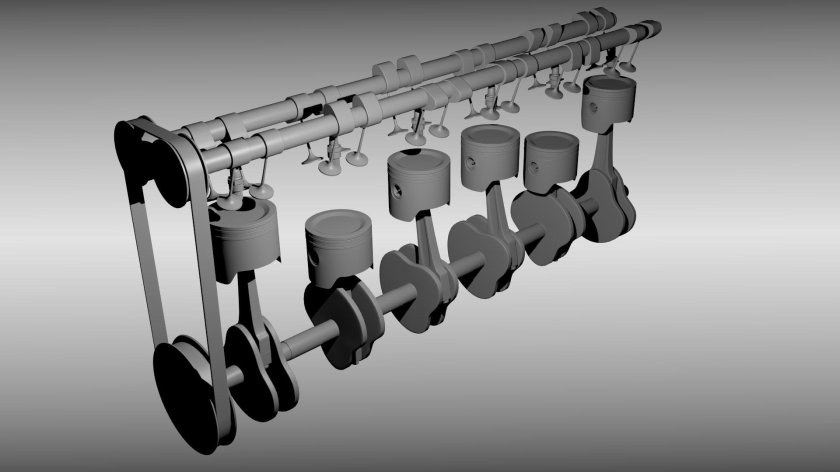 3 д модель двигателя