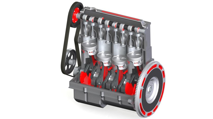 4 Цилиндровый 20 клапанный двигатель