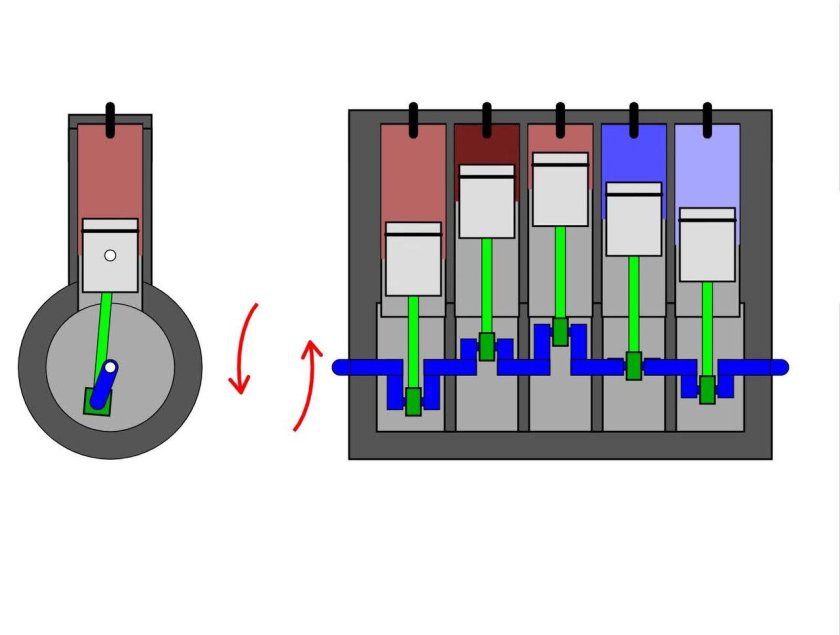 Трехклапанный одноцилиндровый двигатель