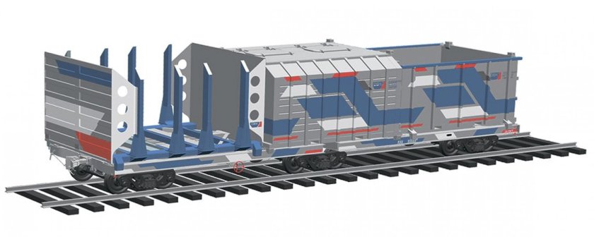 Сочлененный полувагон ОВК