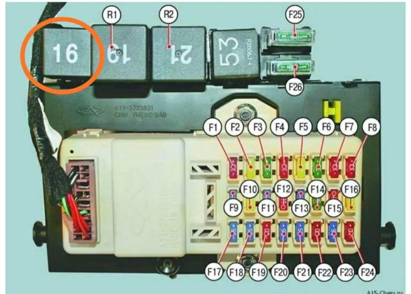 Черри амулет а 15 блок предохранителей