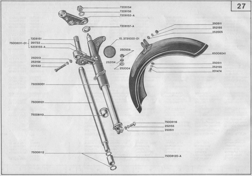 Сборка передней вилки мотоцикла Урал