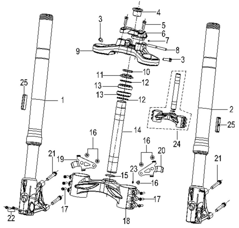 Передняя вилка ИЖ Планета 5