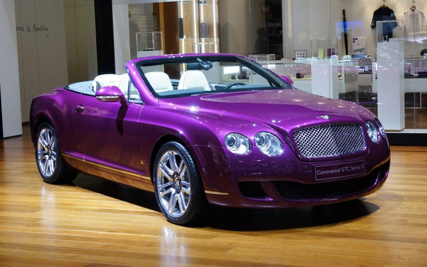 Bentley Continental gt фиолетовый