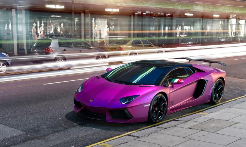 Lamborghini Aventador lp700-4 фиолетовый