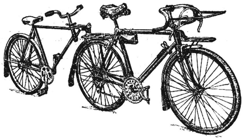 Велосипед параллельный Тандем