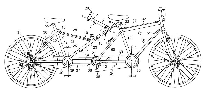 Велосипед Тандем чертеж