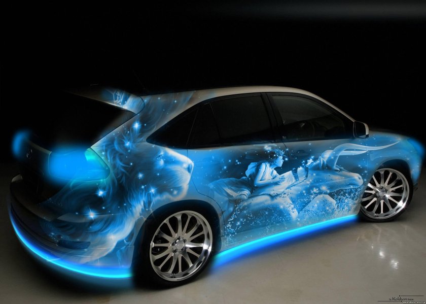 Аэрография на машине