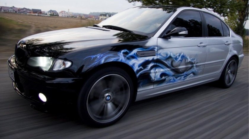 BMW e60 аэрография