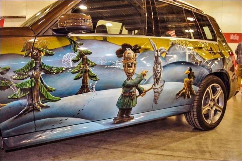 Аэрография на авто прикольные