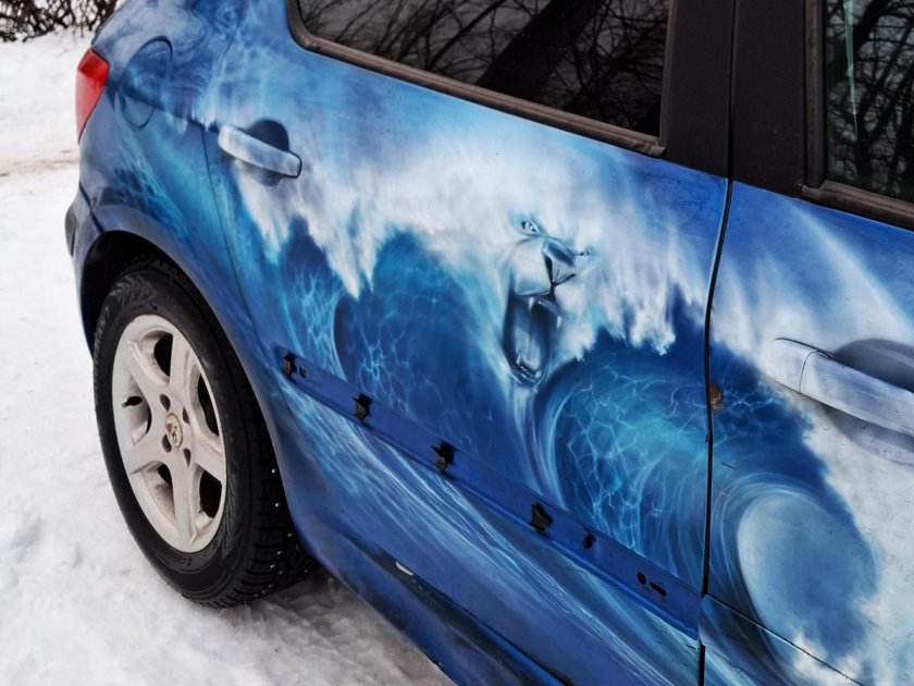 Аэрография на машинах