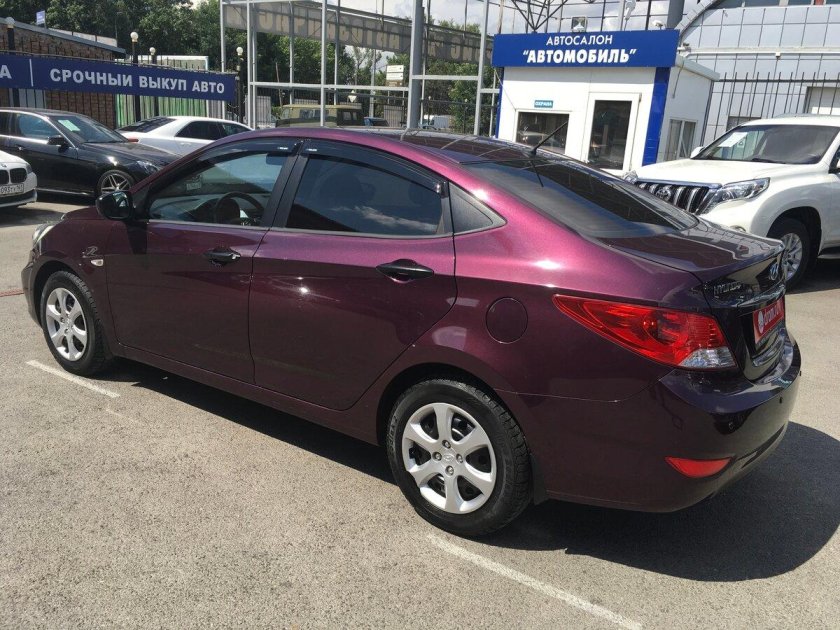 Хендай Солярис фиолетовый