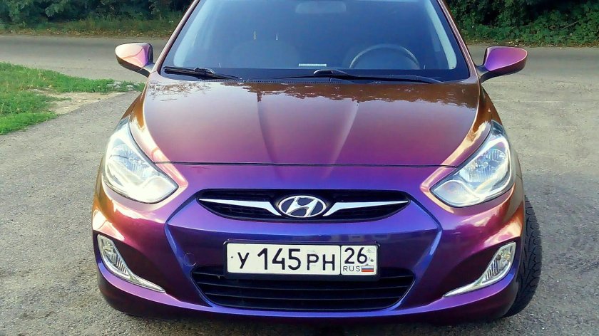 Хендай Солярис 2012 фиолетовый