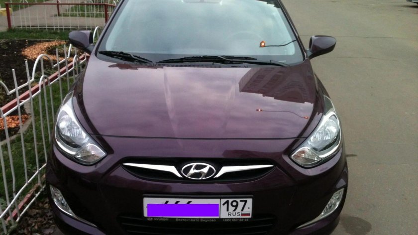 Хендай Солярис фиолетовый перламутр