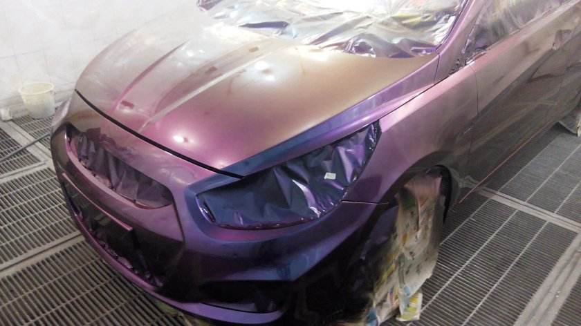 Хендай Солярис покраска