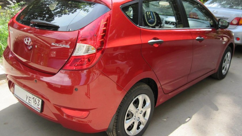 Хендай Солярис красный гранат хэтчбек