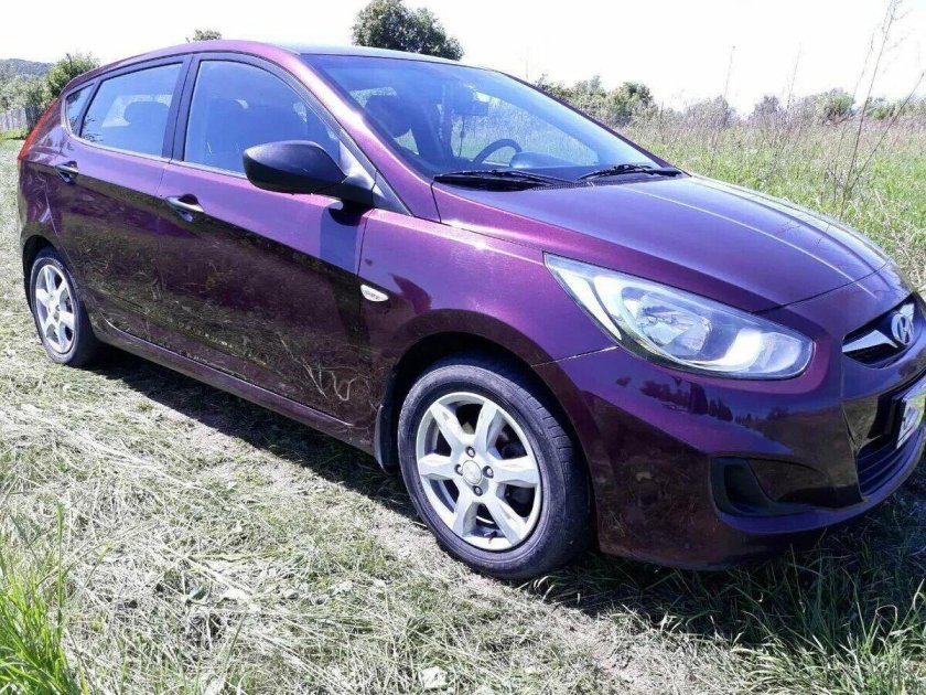 Хендай Солярис 2011 фиолетовый