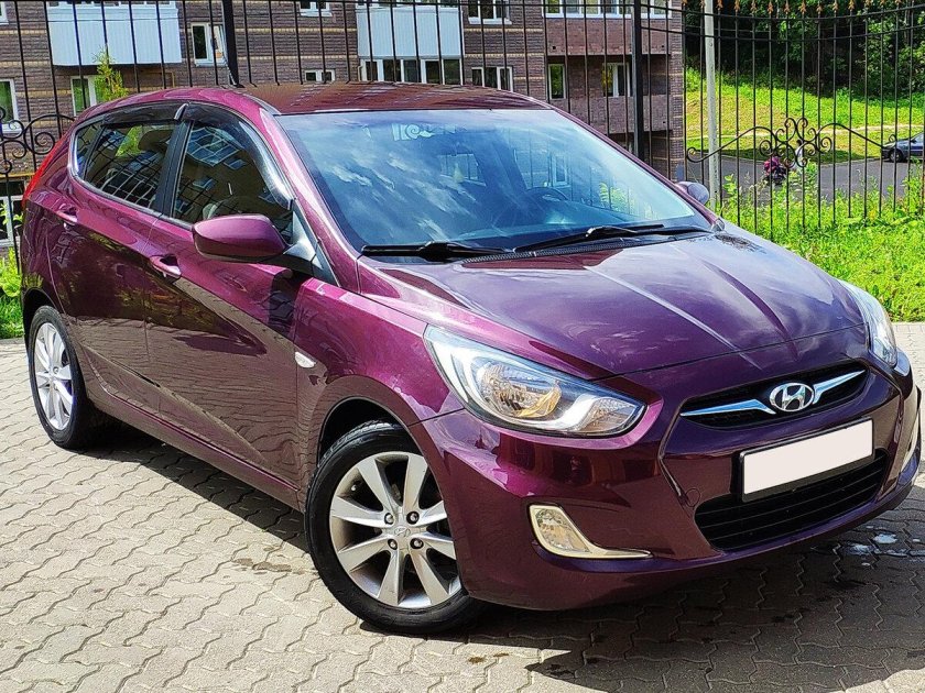 Хендай Солярис 2011 фиолетовый