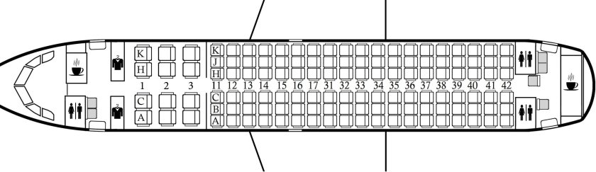 Эмбраер 190 салон