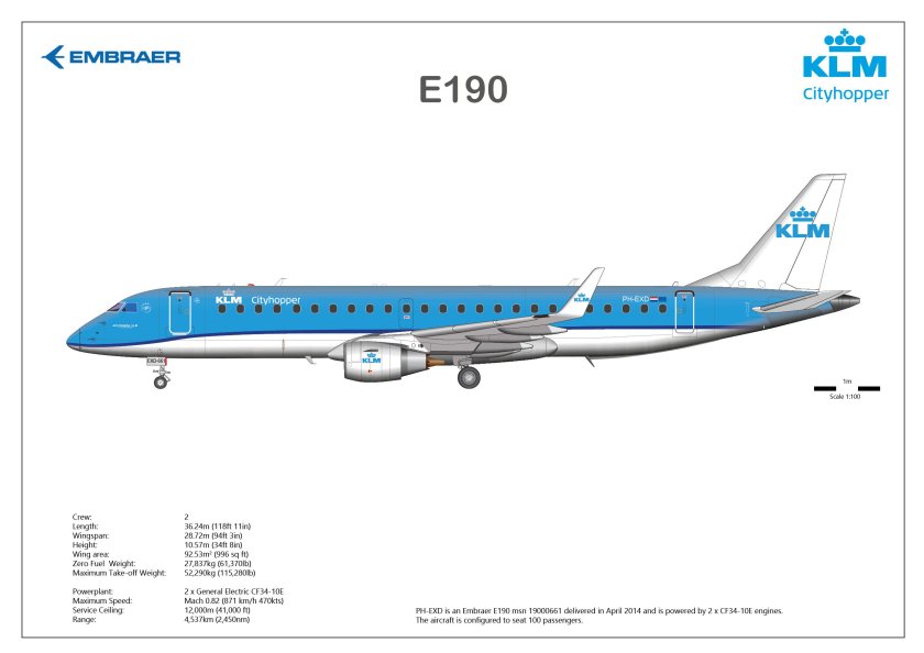 Самолет Embraer EMB 195