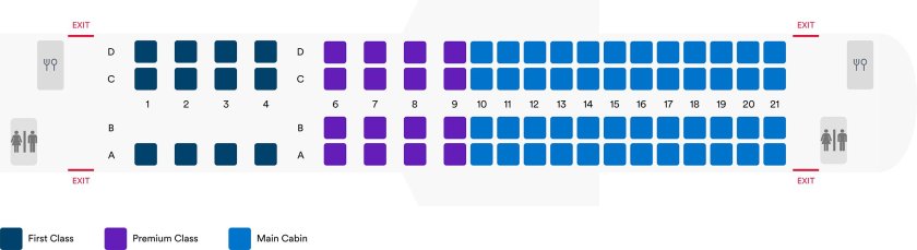 Боинг 737 ютэйр расположение мест