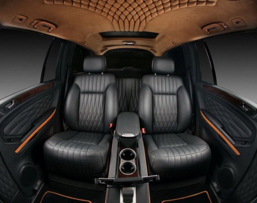 Mercedes gl 63 AMG салон алькантара