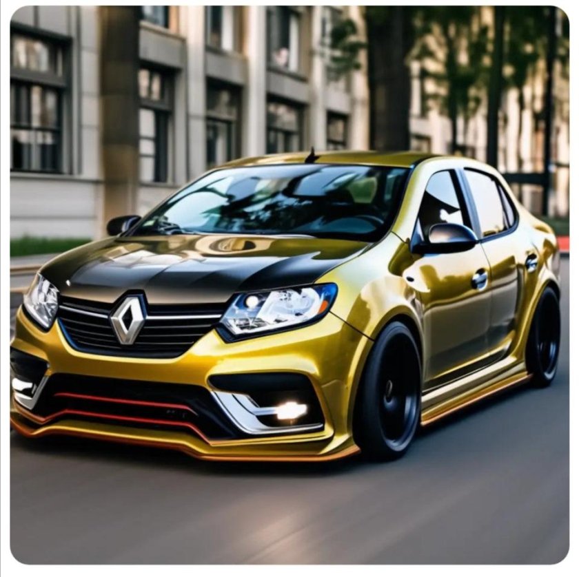 Тюнингованный рено логан