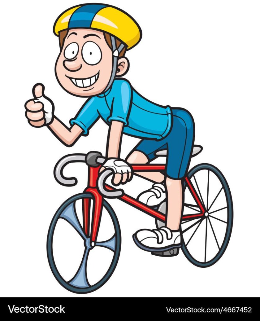 Велосипедист рисунок