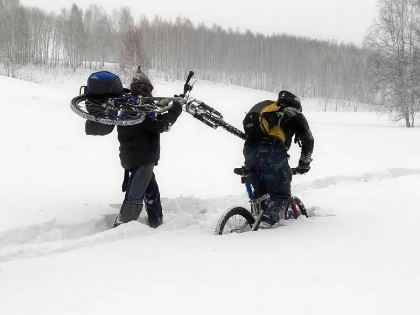 На Велике зимой