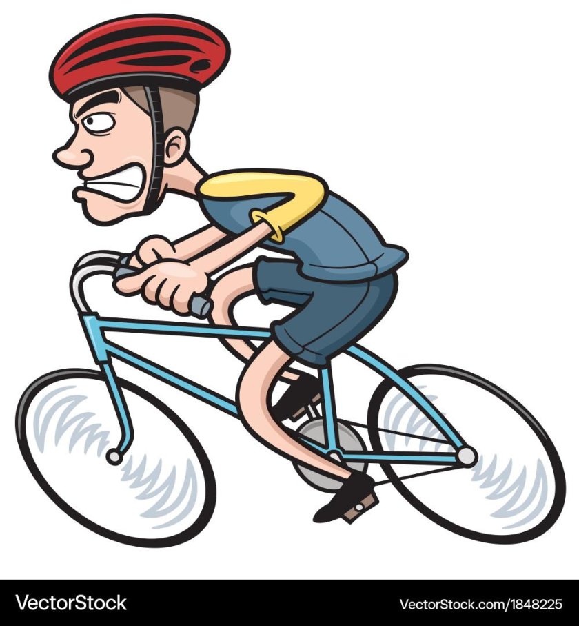 Смешной велосипедист