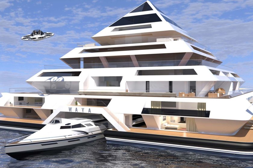 Яхта-пирамида Tetrahedron