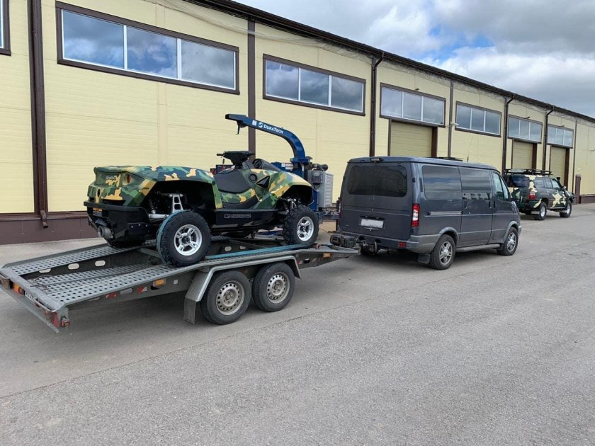 Мотоцикл на эвакуаторе