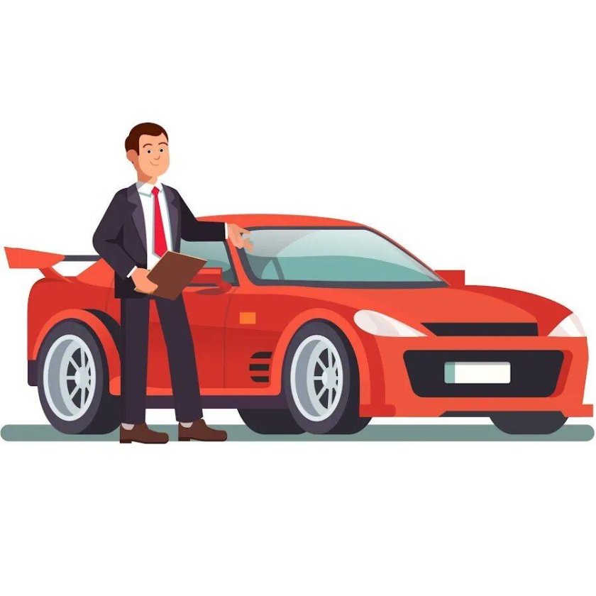 Автомобиль на прозрачном фоне