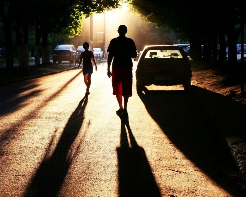 В тени человека