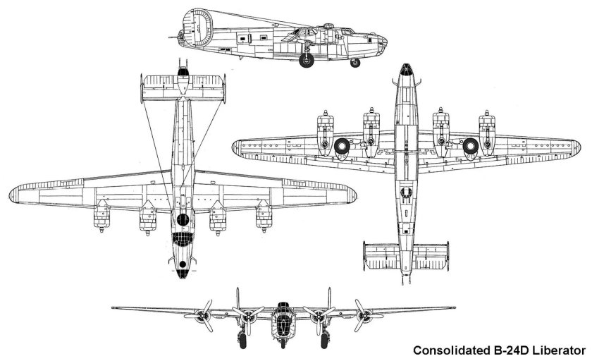Consolidated b-24 Liberator чертежи