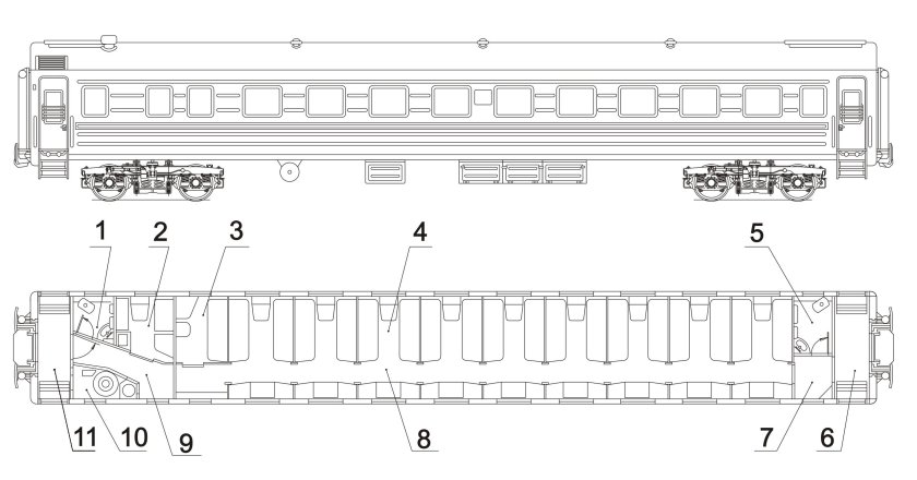 Чертежи пассажирских вагонов РЖД