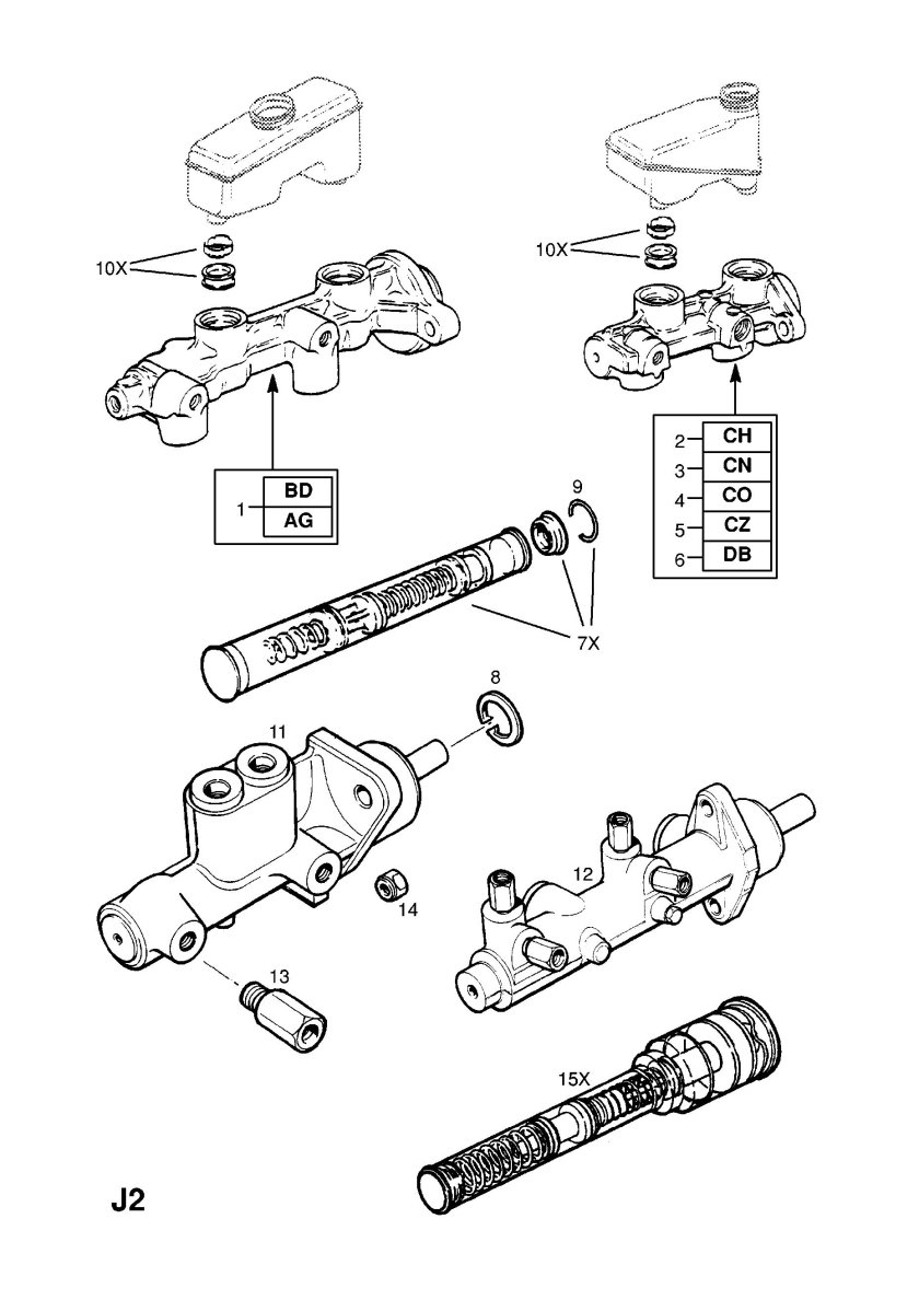 Опель Аскона тормозной цилиндр