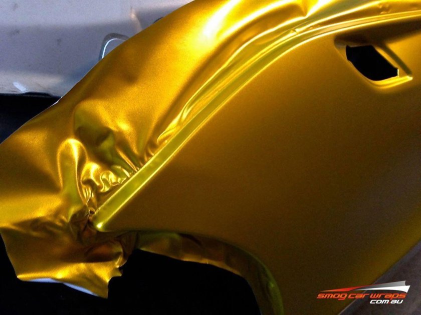 Автопленка золотой хром