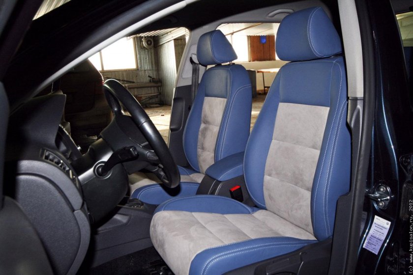 Кожаный салон гольф 3