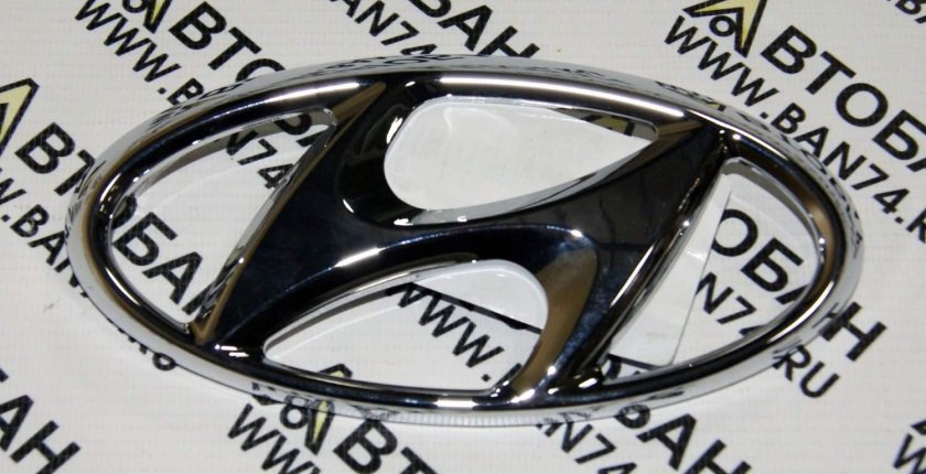 Эмблема Хендай Солярис на решетку радиатора Рестайлинг