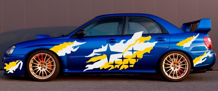 Subaru Impreza WRX STI С наклейками
