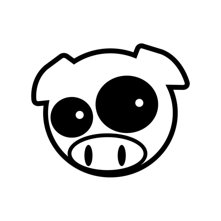 Наклейка свинья на Субару