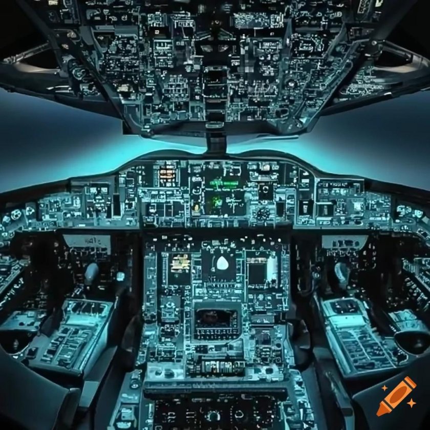 Кабина пилота самолета