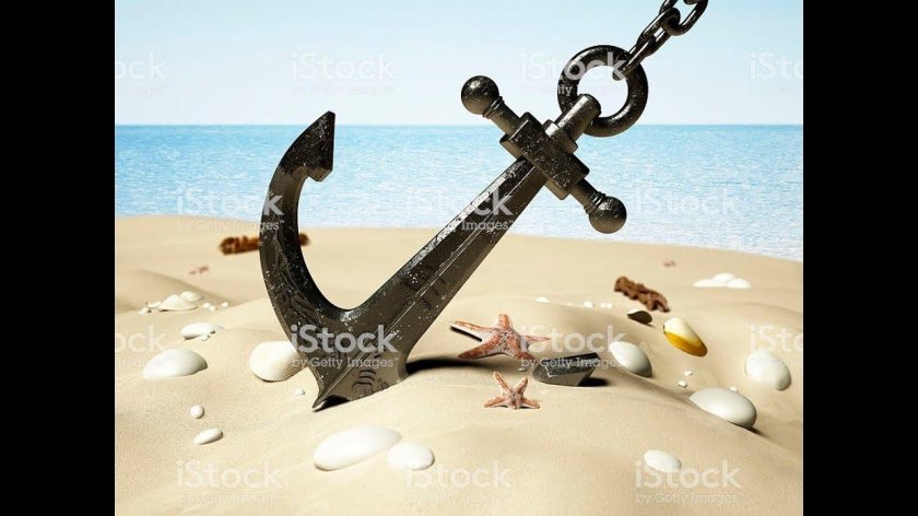 Якорь в море