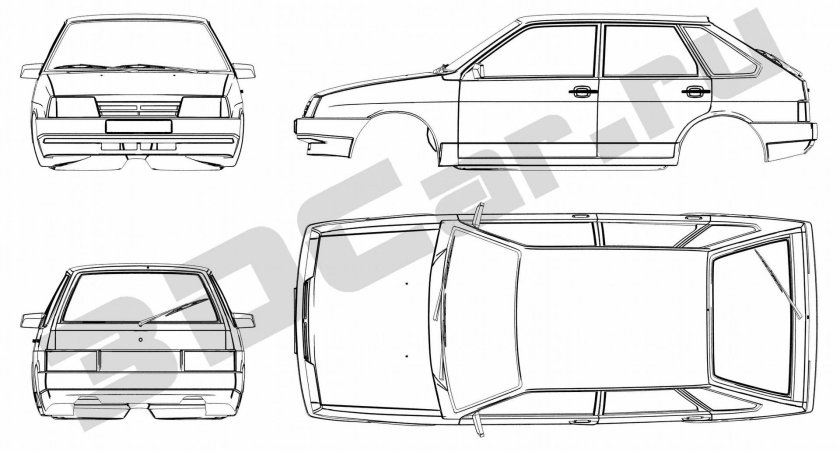 ВАЗ 2109 чертеж