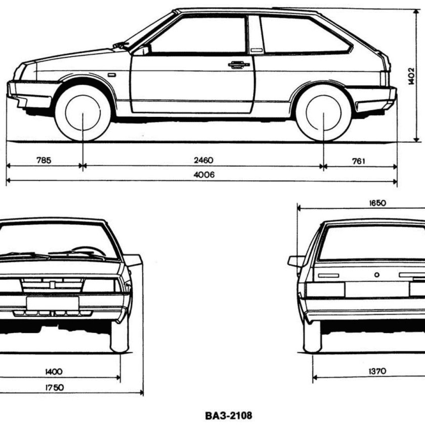 ВАЗ 2108 чертеж