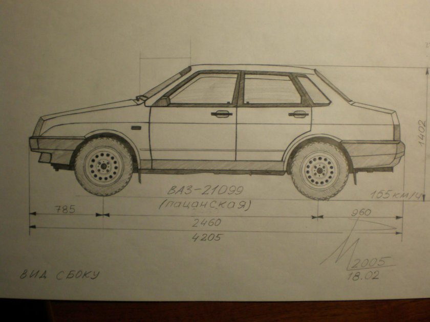 Колесная база ВАЗ 21099