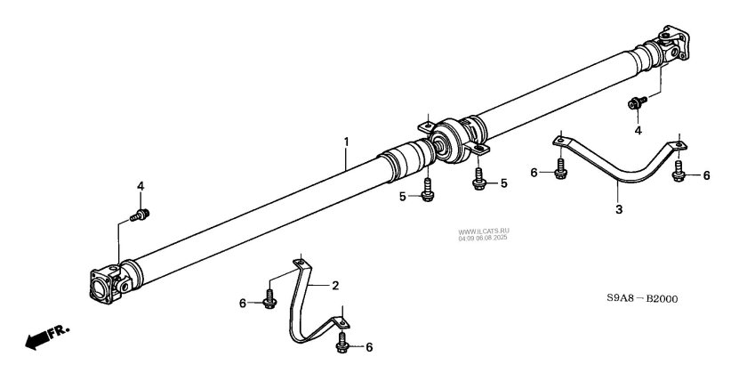 Карданный вал хонда срв рд1