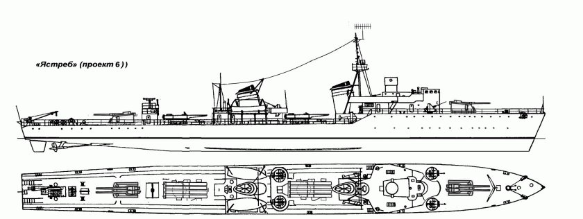 Чертежи японских эсминцев второй мировой войны